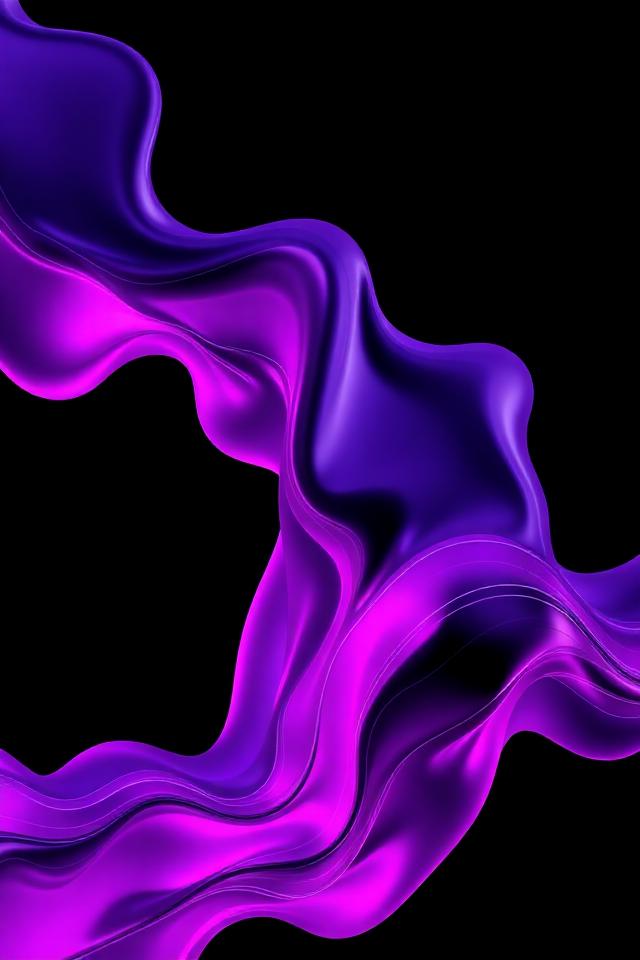Fließende Formen in Magenta