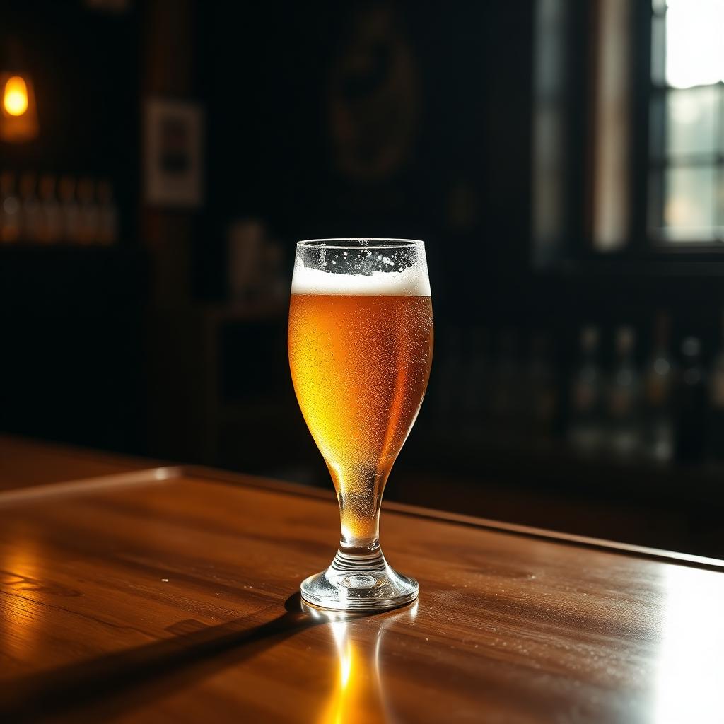 Frisch gezapftes Bier