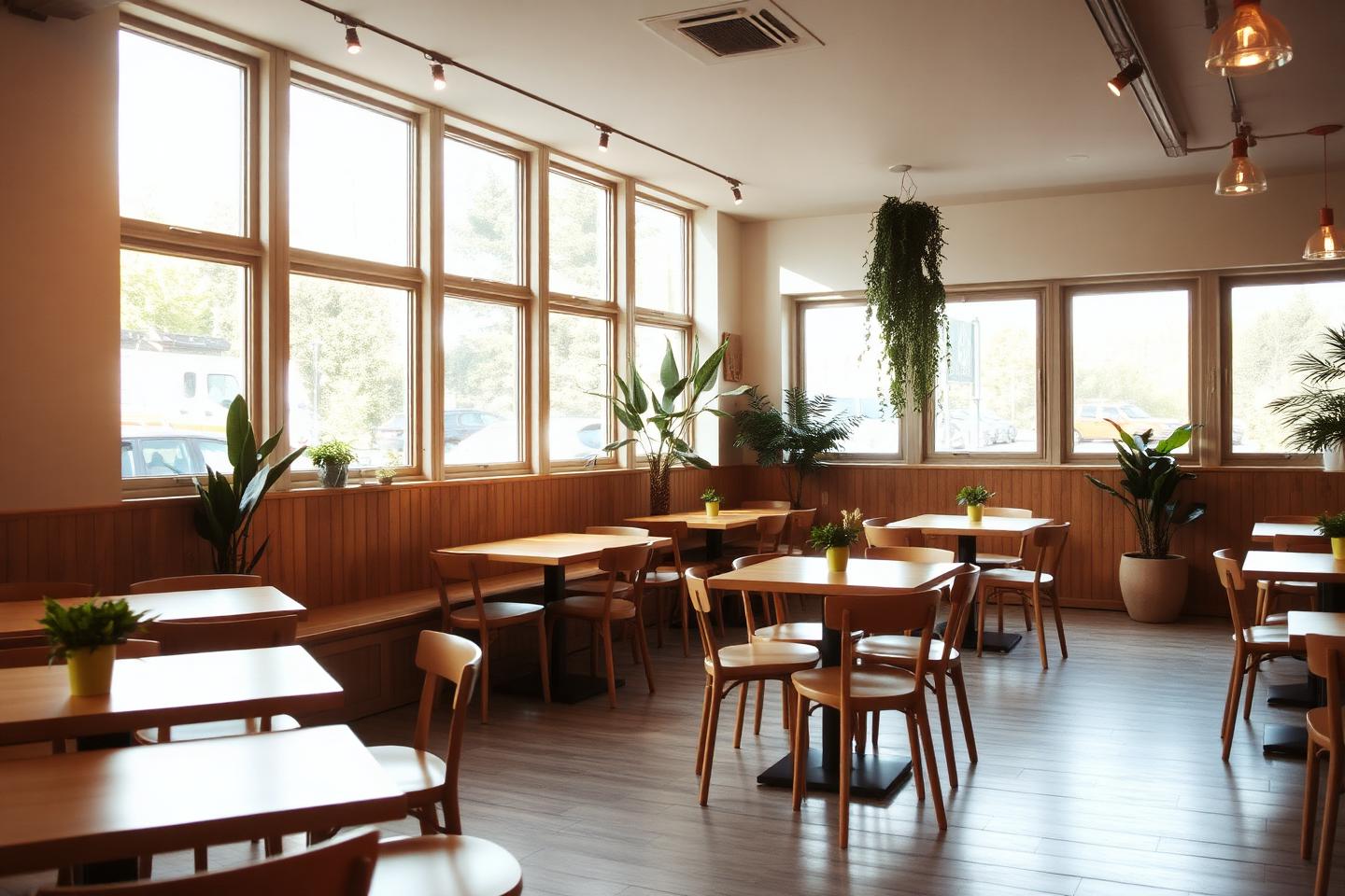 Café mit Tageslicht