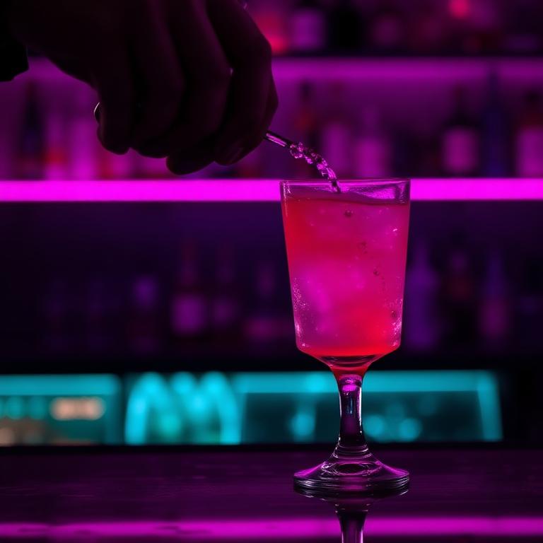 Cocktail im Neonlicht