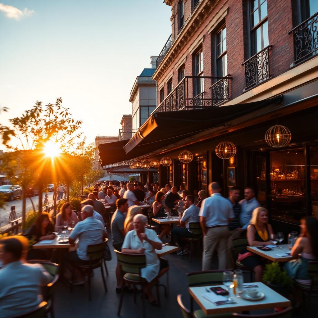 Terrasse in der Abendsonne